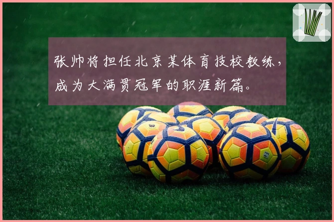 张帅将担任北京某体育技校教练，成为大满贯冠军的职涯新篇。